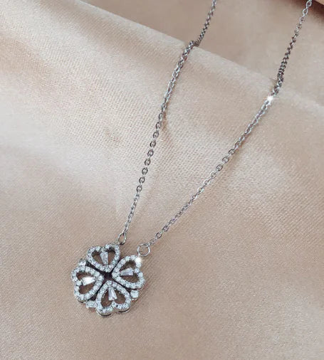 Klaver Harten ketting 2 in 1