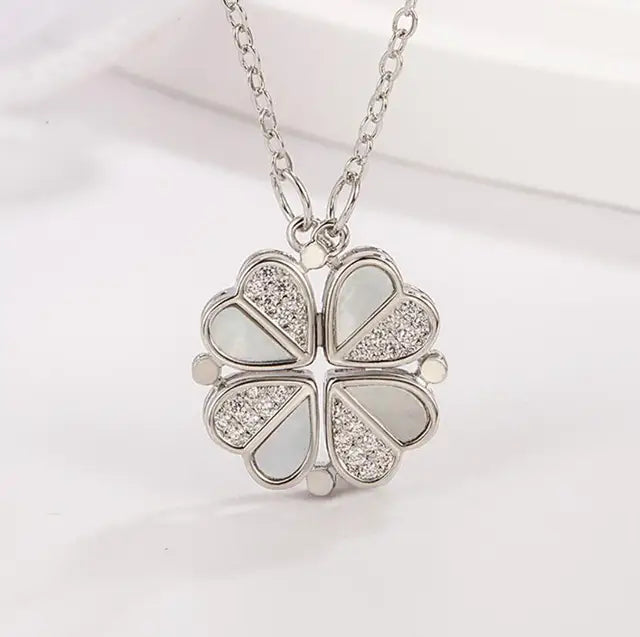 Klaver Harten ketting 2 in 1