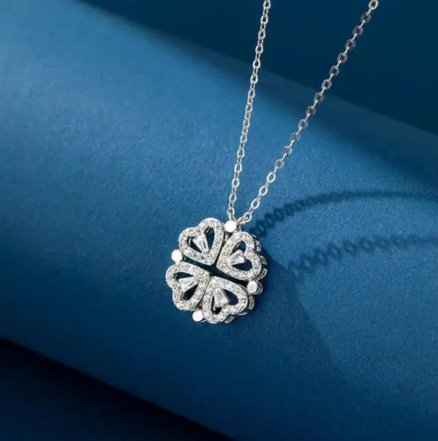 Klaver Harten ketting 2 in 1