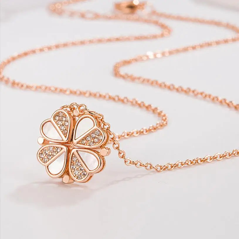 Klaver Harten ketting 2 in 1